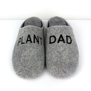 Intentionally Blank Men's Plant Dad Slippers Charcoal Gray Size 7